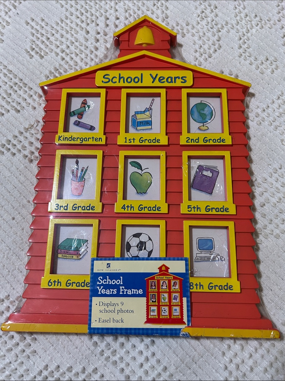 School Years Photo Frame - Red & Yellow Kids Toy Display